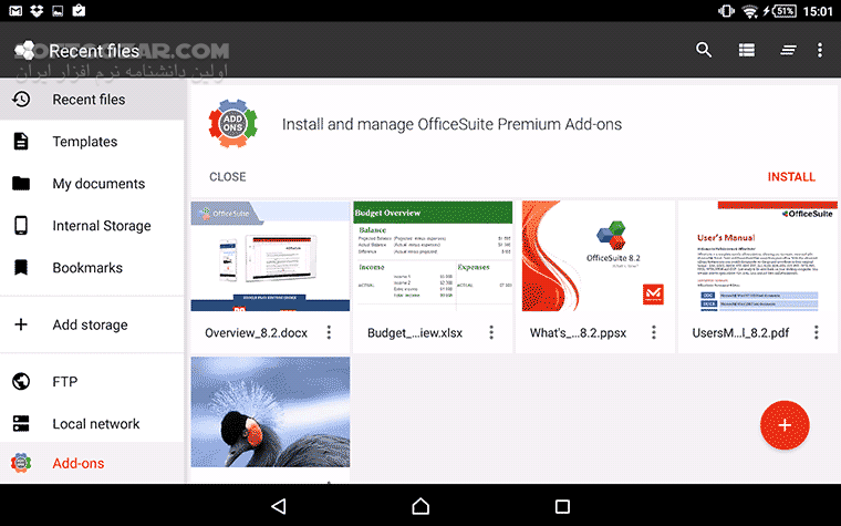 دانلود OfficeSuite Pro + Premium 14.7.53184 for Android +4.4 - دانلود آفیس سوییت برای اندروید - سافت گذر