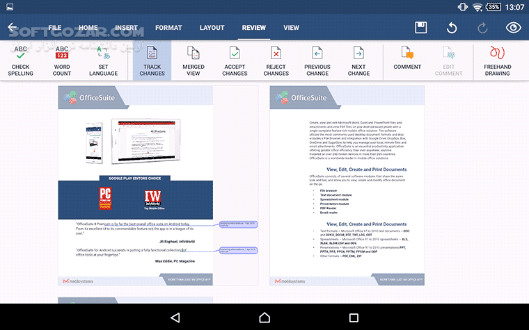 دانلود OfficeSuite Pro + Premium 14.7.53184 for Android +4.4 - دانلود آفیس سوییت برای اندروید - سافت گذر