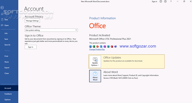 دانلود Office 2021 Pro Plus 2511 Build 19426.20170 Retail December 2025 - دانلود آفیس 2021 - سافت گذر