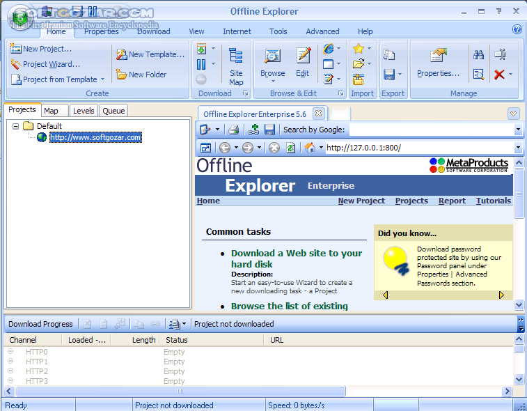 دانلود MetaProducts Offline Explorer Enterprise 8.8.0.5004 + Portable - دانلود آفلاین اکسپلورر - سافت گذر