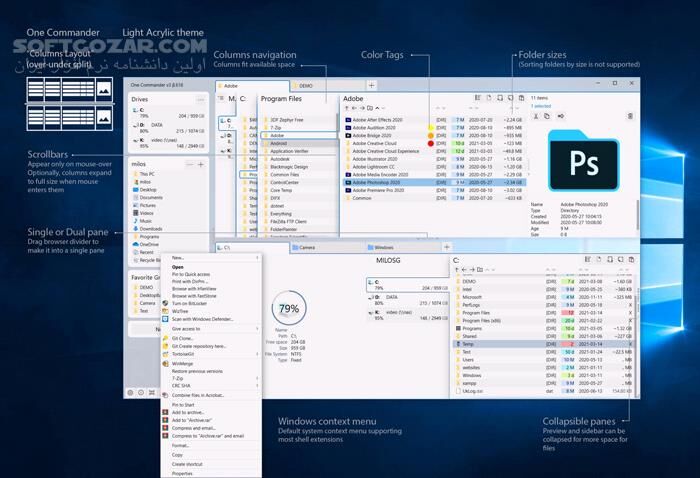 دانلود OneCommander Pro 3.104.1 - دانلود فایل منیجر برای ویندوز - سافت گذر
