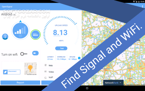 دانلود 4G WiFi Maps & Speed Test (OpenSignal) 7.43.1.1 for Android +4.1 - دانلود ردیابی آنتن شبکه در نقشه برای اندروید - سافت گذر