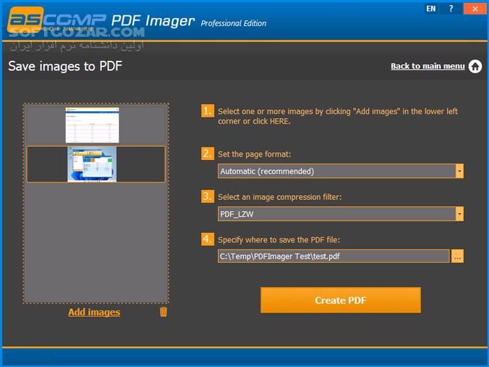 دانلود PDF Imager Professional 2.011 - دانلود تبدیل فرمت فایل های پی دی اف - سافت گذر