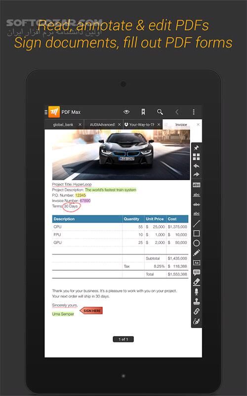 دانلود PDF Max Pro 4.6.3 for Android +4.0 - دانلود نمایش و ایجاد فایل های PDF برای اندروید - سافت گذر
