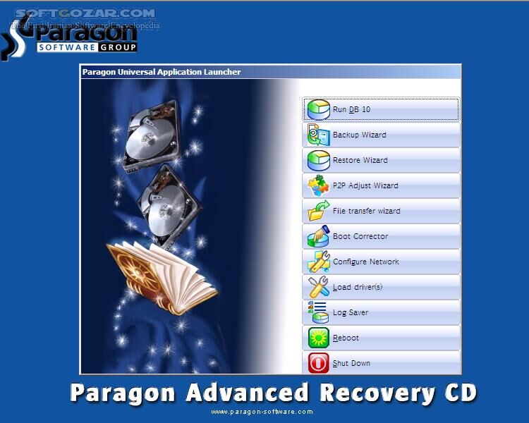 دانلود Paragon Drive Backup Server v10.0.10444 + Advanced Recovery CD - دانلود نرم افزار CD ریکاوری شرکت پاراگون جهت بکاپ و بازگردانی و انتقال اطلاعات و ... - سافت گذر