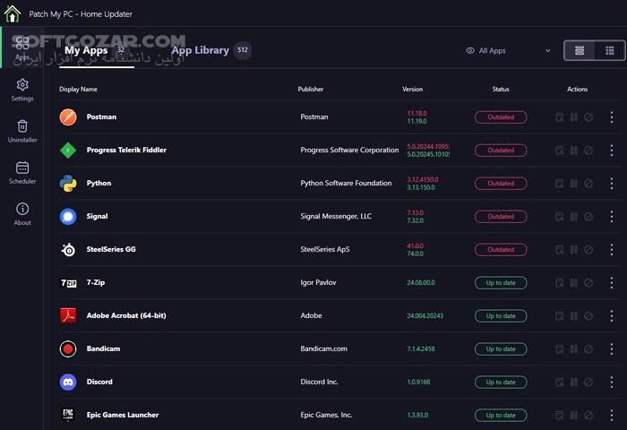 دانلود Patch My PC - Home Updater 5.4.0.0 - دانلود آپدیت خودکار برنامه‌های نصب شده در ویندوز - سافت گذر