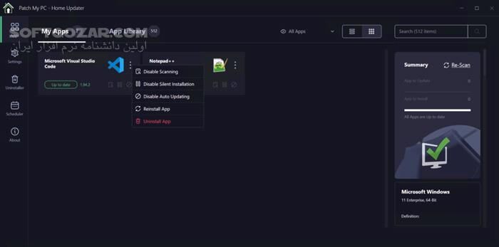 دانلود Patch My PC - Home Updater 5.4.0.0 - دانلود آپدیت خودکار برنامه‌های نصب شده در ویندوز - سافت گذر