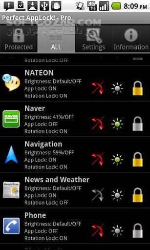 دانلود Perfect App Lock Pro 7.3.3 for Android +3.0 - دانلود رمزگذاری بر روی برنامه ها برای اندروید - سافت گذر