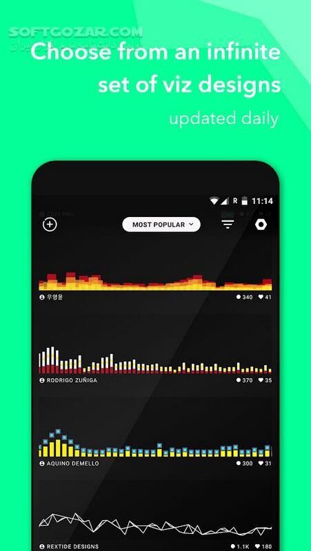 دانلود MUVIZ Navbar Music Visualizer 5.0.5.0 For Android +5.0 - دانلود مویز ناوبار برای اندروید - سافت گذر