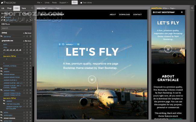 دانلود Pinegrow Web Editor Pro 5.99 + Portable - دانلود پاین گرو - سافت گذر
