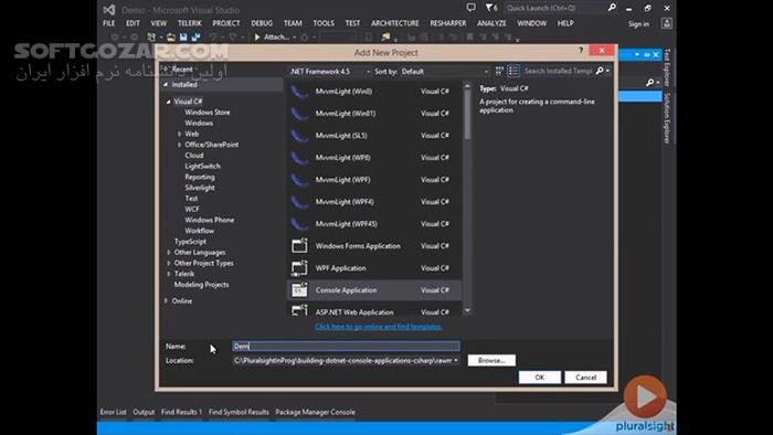 دانلود Pluralsight - Building .NET Console Applications in C# - دانلود فیلم آموزش ساخت برنامه‌های دات‌نِت کنسول در سی‌شارپ - سافت گذر