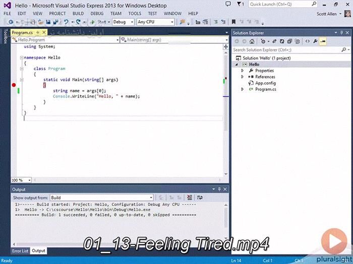 دانلود Pluralsight - C# Fundamentals with C# 5.0 - دانلود فیلم آموزش اصول بنیادی سی‌شارپ، با سی‌شارپ 5.0 - سافت گذر