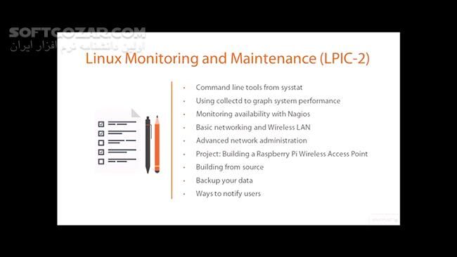 دانلود Pluralsight - Linux Monitoring and Maintenance (LPIC-2) Tutorial - دانلود فیلم آموزش مانیتورینگ و نگهداری لینوکس – آزمون LPIC-2 - سافت گذر
