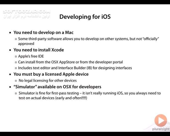 دانلود Pluralsight - iOS7 Fundamentals - دانلود فیلم آموزش مهارت‌های بنیادی iOS7 - سافت گذر