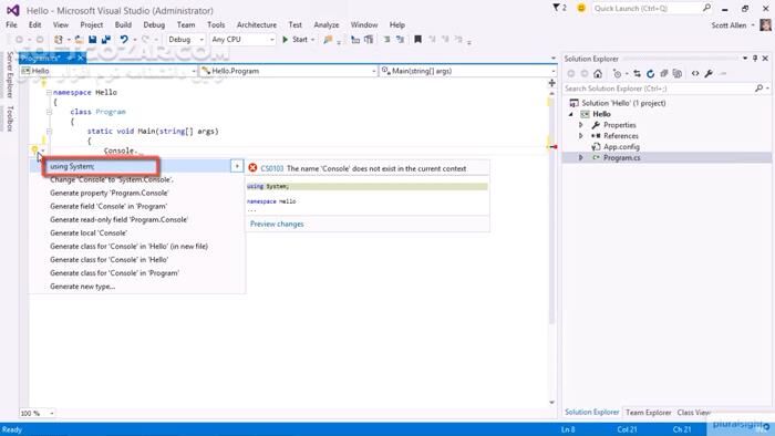دانلود Pluralsight - C# Fundamentals with Visual Studio 2015 - دانلود فیلم آموزش مبانی سی‌شارپ با ویژوال استودیو 2015 - سافت گذر