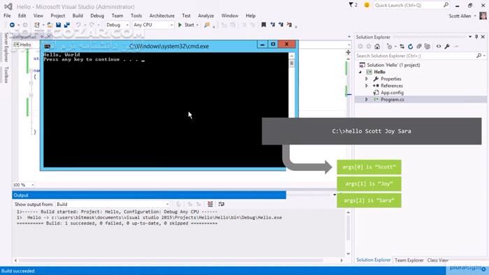 دانلود Pluralsight - C# Fundamentals with Visual Studio 2015 - دانلود فیلم آموزش مبانی سی‌شارپ با ویژوال استودیو 2015 - سافت گذر
