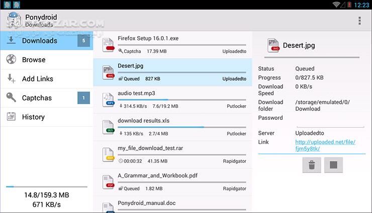 دانلود Ponydroid Download Manager 1.6.2 for Android +4.0 - دانلود دانلود منیجر پونی دروید برای اندروید - سافت گذر