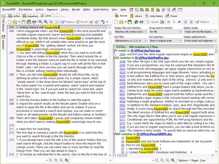 دانلود PowerGREP 5.3.7 - دانلود جستجوی پیشرفته - سافت گذر