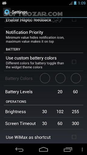 دانلود Power Toggles 6.0.4 for Android +4.1 - دانلود ویجت کنترل باتری برای اندروید - سافت گذر