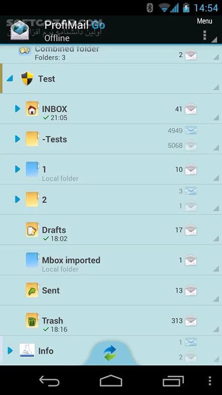 دانلود ProfiMail Go 4.30.01 for Android +2.3 - دانلود برنامه مدیریت ایمیل پروفیل میل برای اندروید - سافت گذر