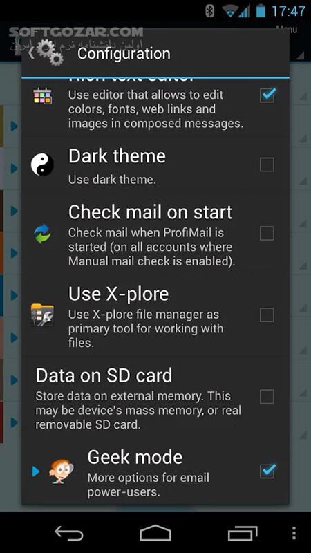 دانلود ProfiMail Go 4.30.01 for Android +2.3 - دانلود برنامه مدیریت ایمیل پروفیل میل برای اندروید - سافت گذر