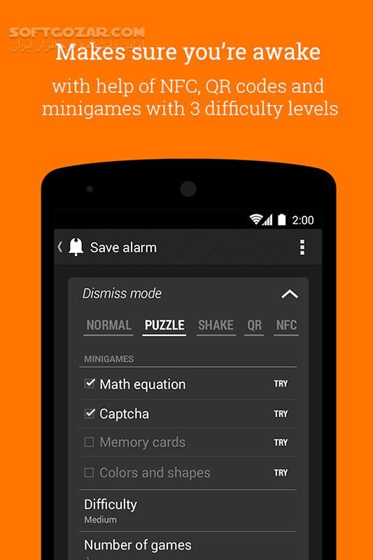 دانلود Puzzle Alarm Clock PRO 3.1.0.996 for Android +2.2 - دانلود ساعت هشدار پازل برای اندروید - سافت گذر
