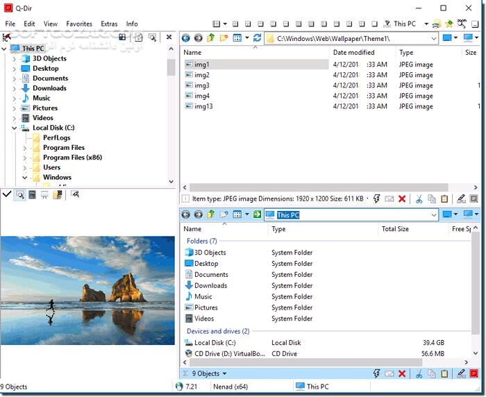 دانلود Q-Dir 12.42 - دانلود مدیریت فایل - سافت گذر