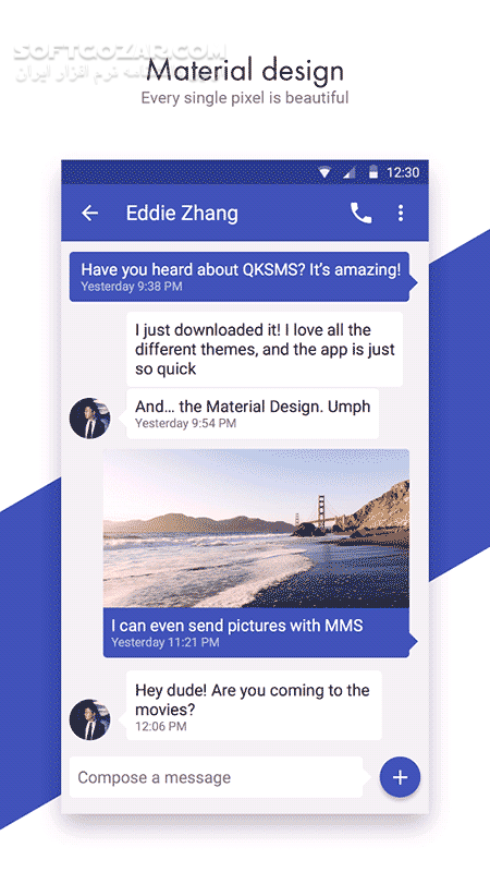 دانلود QKSMS+ Premium 3.8.1 for Android +4.0 - دانلود مدیریت پیام کوتاه با طراحی متریال برای اندروید - سافت گذر