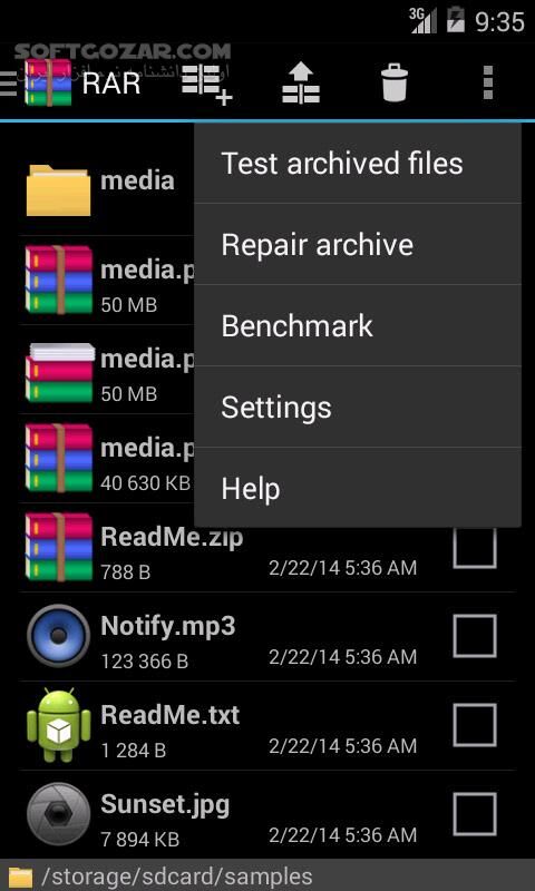دانلود RAR For Android 7.20 for Android +5.0 - دانلود وینرار اندروید برای اندروید - سافت گذر