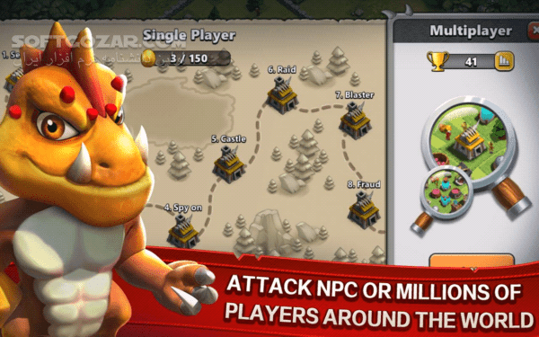 دانلود Raid Of Dino 1.6 for Android +2.2 - دانلود بازی آنلاین و پرطرفدار برای اندروید در سبک استراتژیک برای اندروید - سافت گذر