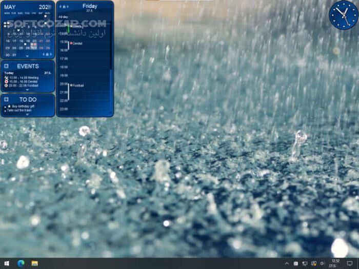 دانلود Rainlendar Pro 2.22.1 Build 182 - دانلود تقویم برای ویندوز - سافت گذر