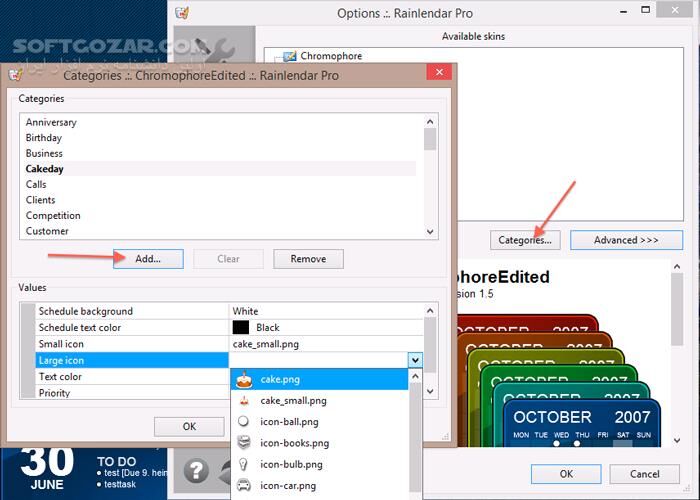 دانلود Rainlendar Pro 2.22.1 Build 182 - دانلود تقویم برای ویندوز - سافت گذر