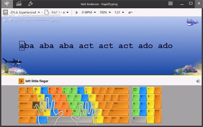 دانلود Rapid Typing Tutor 5.5 - دانلود آموزش تایپ - سافت گذر