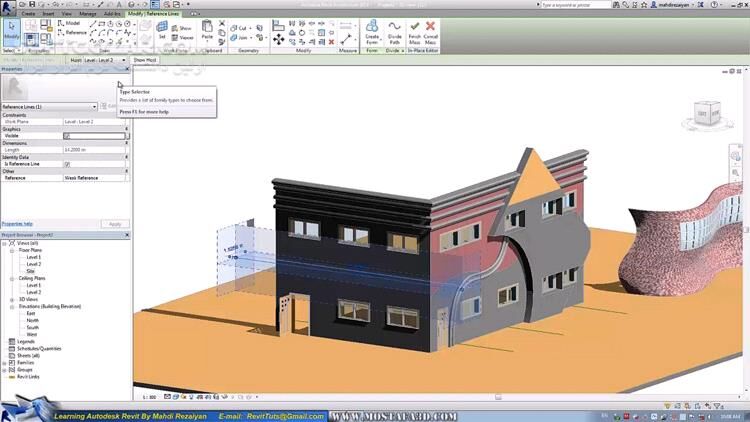 دانلود مجموعه فیلم‌های آموزش فارسی رویت آرشیتکچر Revit Architecture - دانلود آموزش رویت آرشیتکچر - سافت گذر