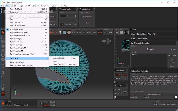 دانلود RizomUV Virtual Spaces / Real Space 2025.0.104 (x64) - دانلود ایجاد و ویرایش نقشه‌های یو وی - سافت گذر