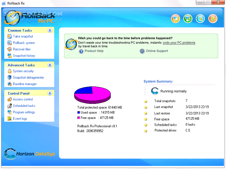 دانلود RollBack Rx Professional 12.9 Build 2710971022 + EndPoint Manager / Server 4.9 - دانلود بکاپ ویندوز - سافت گذر