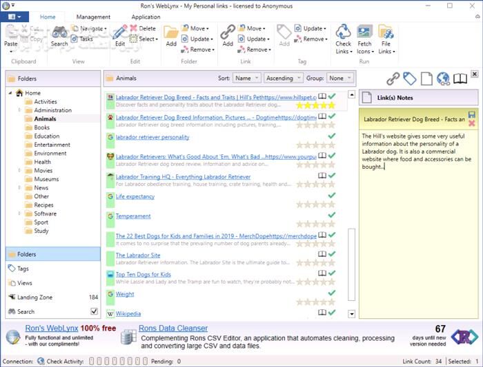 دانلود Rons WebLynx Pro v2025.6.18.1346 - دانلود مدیریت بوکمارک ها - سافت گذر