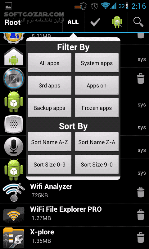 دانلود Root Uninstaller Pro 8.3 for Android +2.3 - دانلود حذف گروهی تمامی نرم افزارها برای اندروید - سافت گذر