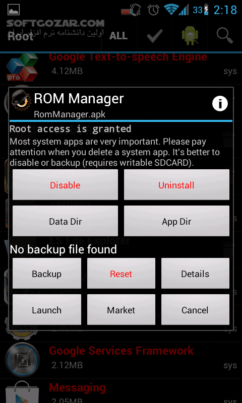 دانلود Root Uninstaller Pro 8.3 for Android +2.3 - دانلود حذف گروهی تمامی نرم افزارها برای اندروید - سافت گذر