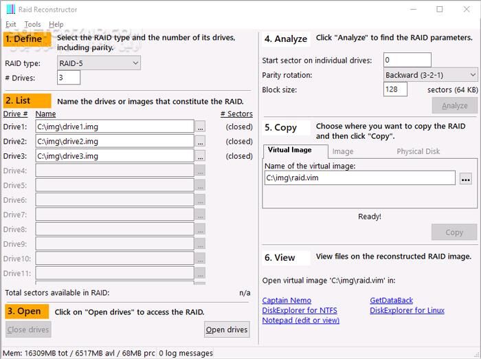 دانلود Runtime RAID Reconstructor 5.16 - دانلود ریکاوری RAID - سافت گذر