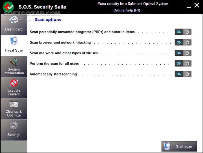 دانلود S.O.S Security Suite 2.9.9 - دانلود ضدبدافزار - سافت گذر