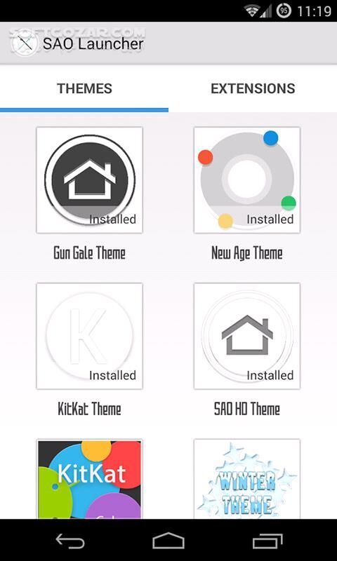 دانلود SAO Launcher PRO 4.0.3 for Adnroid +4.0 - دانلود لانچر ویژه اندروید برای اندروید - سافت گذر