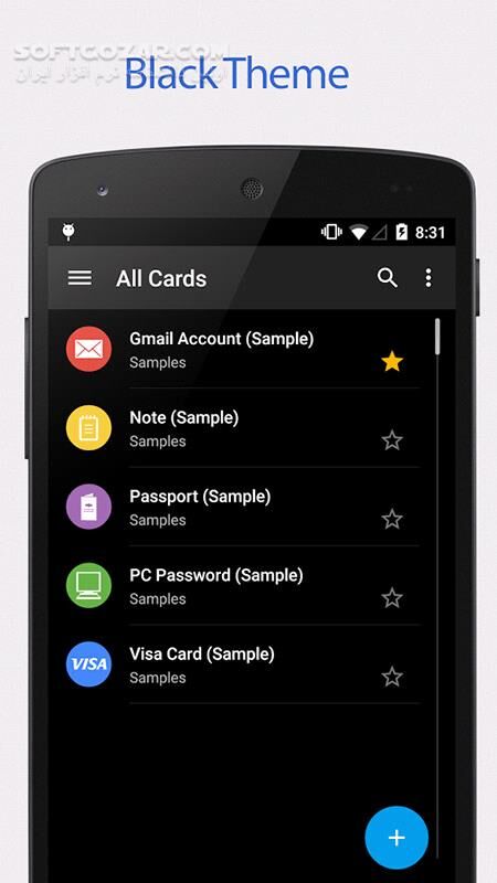 دانلود SafeInCloud Password Manager 22.2.7 for Android +5.0 - دانلود ذخیره ساز اطلاعات شخصی و محرمانه برای اندروید - سافت گذر
