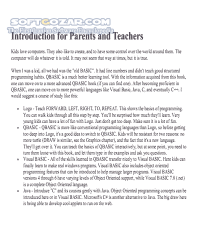 دانلود QBASIC Programming for Kids - دانلود کتاب آموزش برنامه نویسی کیوبیسیک - سافت گذر