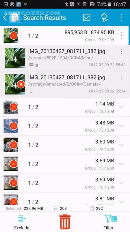 دانلود Search Duplicate File 4.119 for Android +2.2.3 - دانلود جستجوی فایل تکراری برای اندروید - سافت گذر