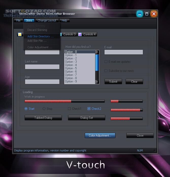 دانلود SkinCrafter for VS 2005-2008-2010 v3.5.0.0 x86/x64 / 3.7.1 for VS 2005-2008 - دانلود بهترین نرم افزار برای تغییر پوسته و رابط کاربری نرم افزار شما (مخصوص برنامه نویسان) - سافت گذر