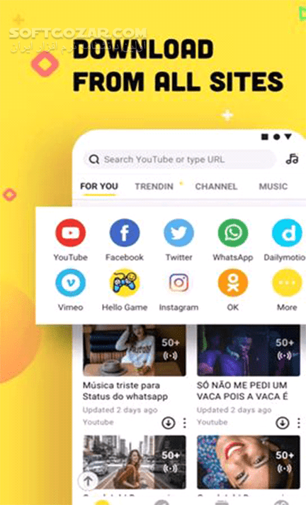 دانلود SnapTube 7.50.1.75071501 for Android +5.0 - دانلود دانلود فیلم از یوتیوب و 15 سایت دیگر برای اندروید - سافت گذر
