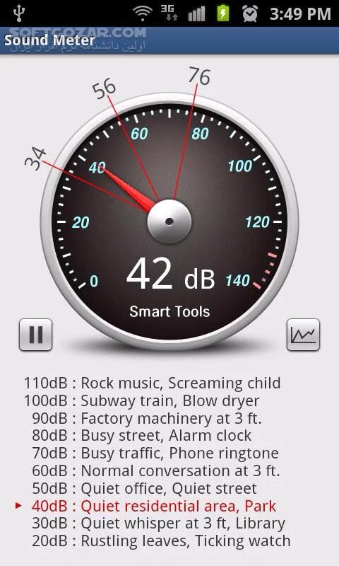 دانلود Sound Meter Pro 2.5.11 for Android +4.1 - دانلود تعیین میزان صدا برای اندروید - سافت گذر