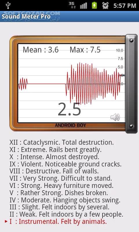 دانلود Sound Meter Pro 2.5.11 for Android +4.1 - دانلود تعیین میزان صدا برای اندروید - سافت گذر
