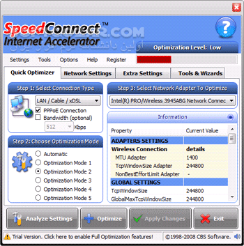 دانلود SpeedConnect Internet Accelerator 8.0 - دانلود نرم افزار افزایش سرعت اینترنت - سافت گذر